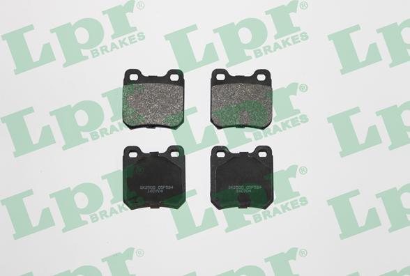 LPR 05P584 - Brake Pad Set, disc brake autospares.lv