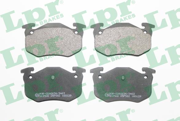 LPR 05P582 - Brake Pad Set, disc brake autospares.lv