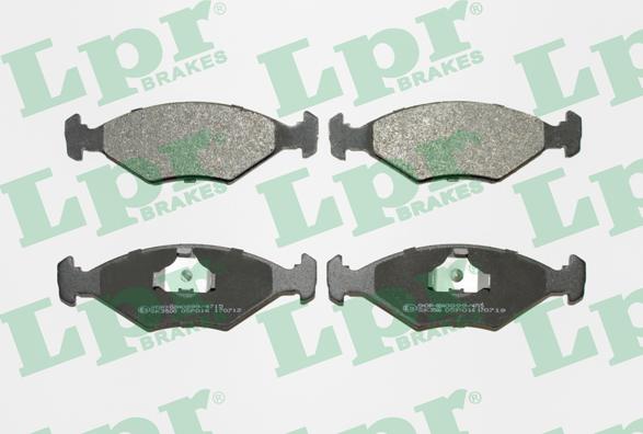 LPR 05P016 - Brake Pad Set, disc brake autospares.lv