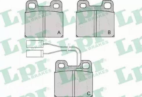 LPR 05P030 - Brake Pad Set, disc brake autospares.lv