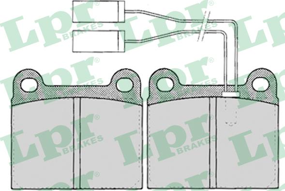 LPR 05P023 - Brake Pad Set, disc brake autospares.lv