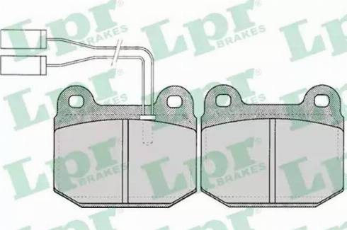 LPR 05P022 - Brake Pad Set, disc brake autospares.lv