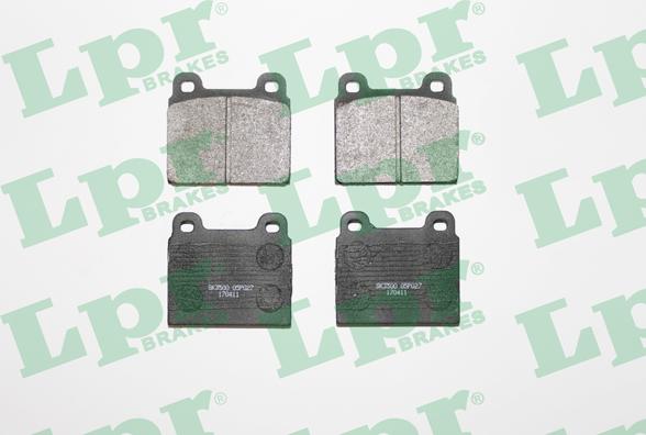 LPR 05P027 - Brake Pad Set, disc brake autospares.lv