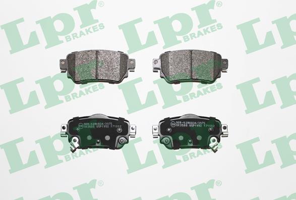 LPR 05P1992 - Brake Pad Set, disc brake autospares.lv