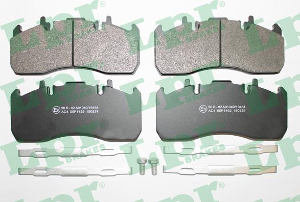 LPR 05P1492 - Brake Pad Set, disc brake autospares.lv