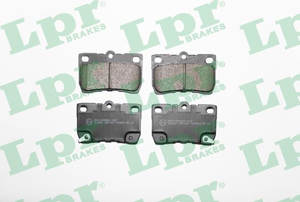 LPR 05P1407 - Brake Pad Set, disc brake autospares.lv
