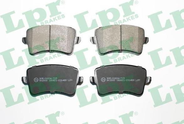 LPR 05P1489 - Brake Pad Set, disc brake autospares.lv