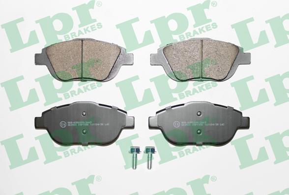 LPR 05P1590 - Brake Pad Set, disc brake autospares.lv