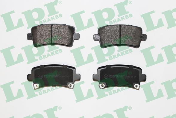 LPR 05P1584 - Brake Pad Set, disc brake autospares.lv