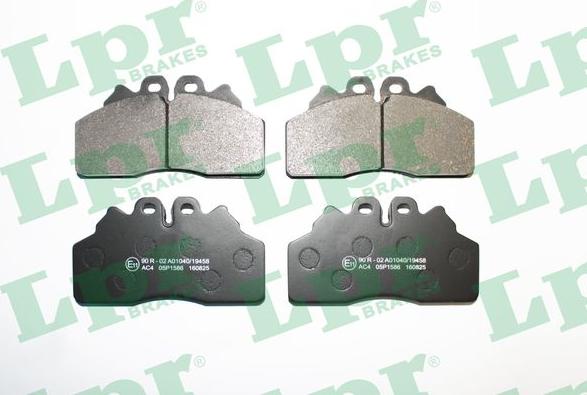 LPR 05P1586 - Brake Pad Set, disc brake autospares.lv
