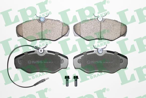 LPR 05P1660 - Brake Pad Set, disc brake autospares.lv