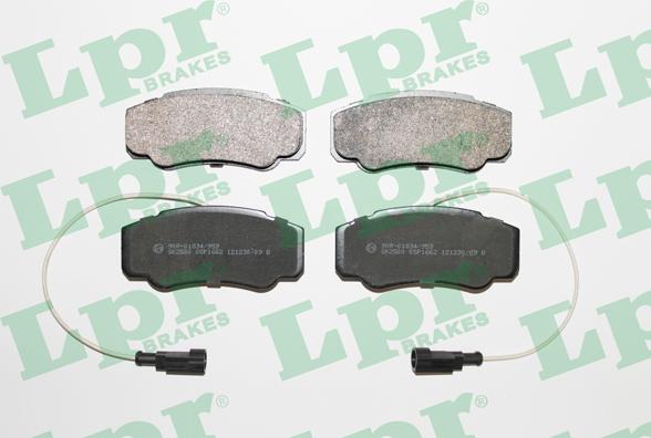 LPR 05P1662 - Brake Pad Set, disc brake autospares.lv