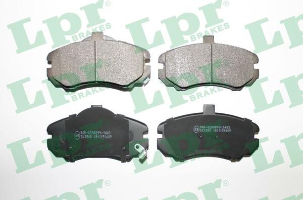 LPR 05P1609 - Brake Pad Set, disc brake autospares.lv