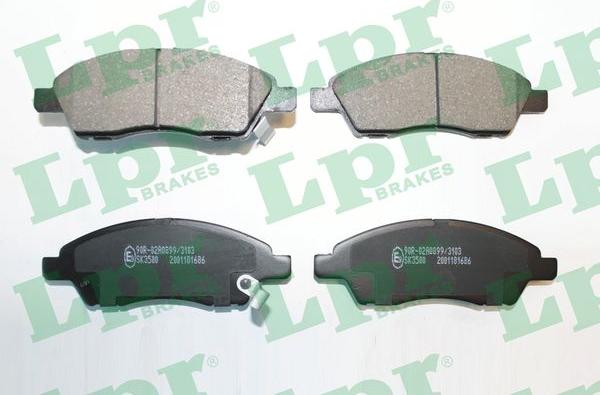 LPR 05P1686 - Brake Pad Set, disc brake autospares.lv