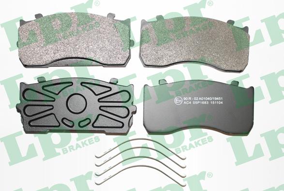 LPR 05P1683 - Brake Pad Set, disc brake autospares.lv