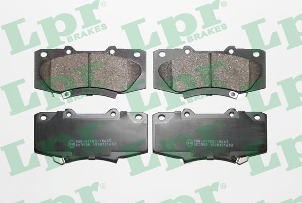 LPR 05P1682 - Brake Pad Set, disc brake autospares.lv