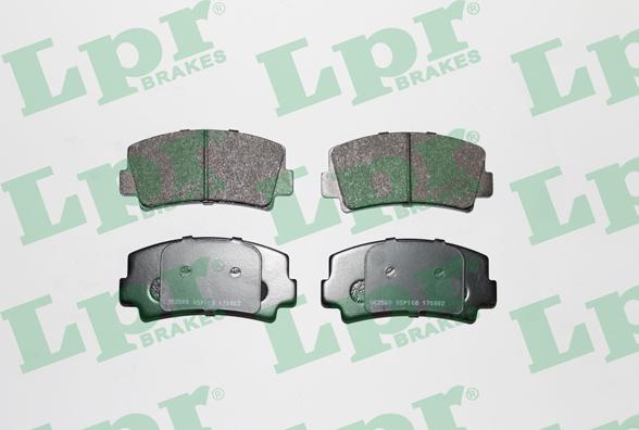 LPR 05P168 - Brake Pad Set, disc brake autospares.lv