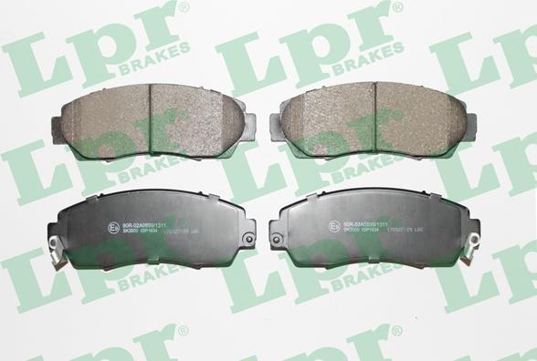 LPR 05P1634 - Brake Pad Set, disc brake autospares.lv