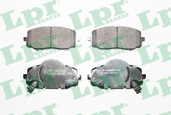 LPR 05P1633 - Brake Pad Set, disc brake autospares.lv