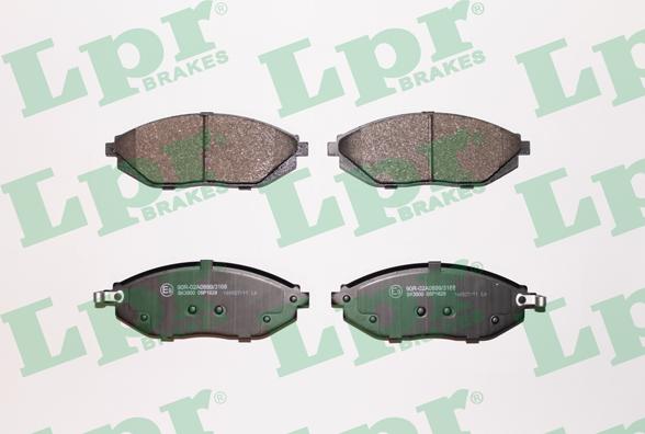 LPR 05P1629 - Brake Pad Set, disc brake autospares.lv