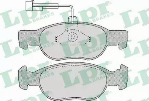 LPR 05P1075 - Brake Pad Set, disc brake autospares.lv