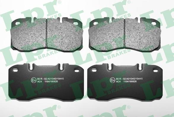 LPR 05P1164 - Brake Pad Set, disc brake autospares.lv