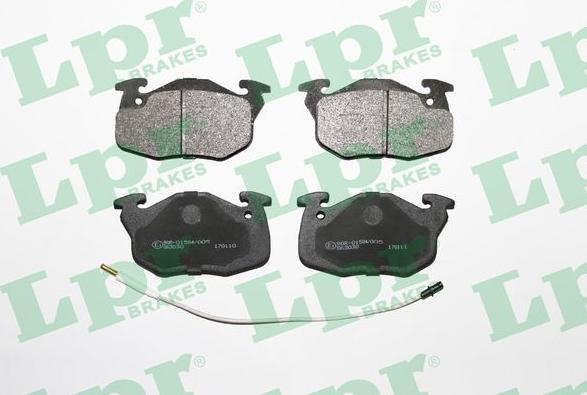 LPR 05P1108 - Brake Pad Set, disc brake autospares.lv