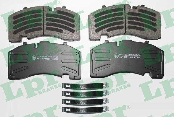 LPR 05P1186 - Brake Pad Set, disc brake autospares.lv