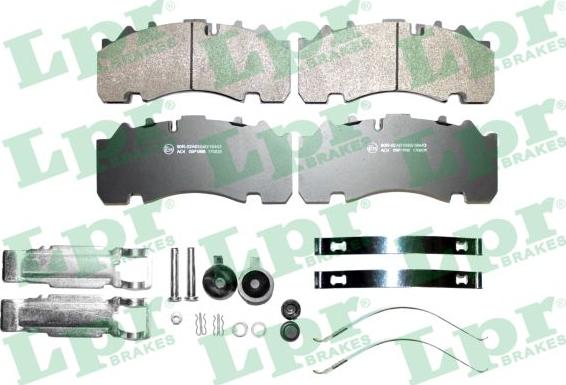 LPR 05P1898K - Brake Pad Set, disc brake autospares.lv