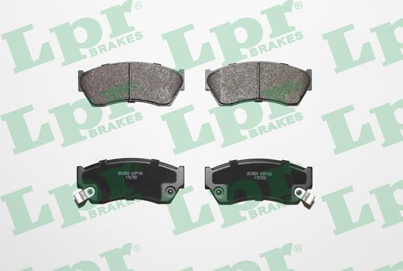 LPR 05P186 - Brake Pad Set, disc brake autospares.lv