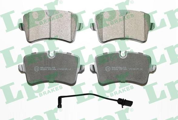 LPR 05P1826C - Brake Pad Set, disc brake autospares.lv