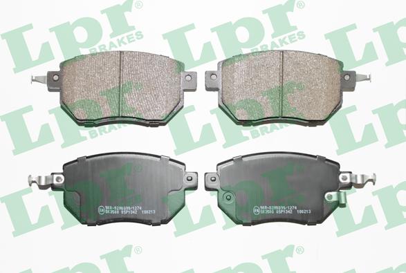 LPR 05P1342 - Brake Pad Set, disc brake autospares.lv