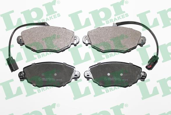 LPR 05P1302 - Brake Pad Set, disc brake autospares.lv