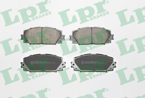LPR 05P1333 - Brake Pad Set, disc brake autospares.lv