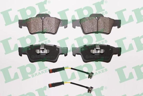 LPR 05P1254A - Brake Pad Set, disc brake autospares.lv