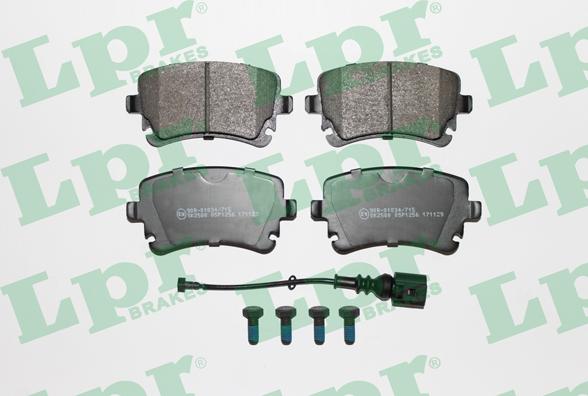 LPR 05P1256 - Brake Pad Set, disc brake autospares.lv