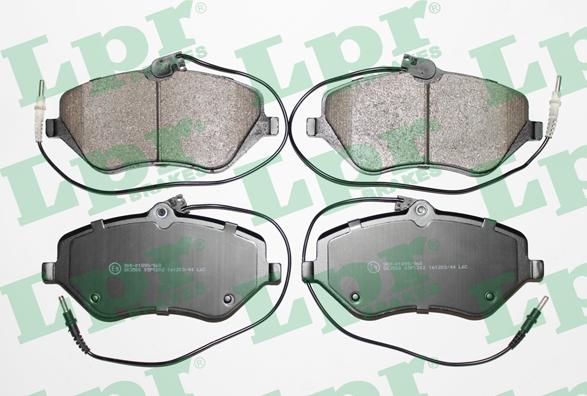 LPR 05P1202 - Brake Pad Set, disc brake autospares.lv