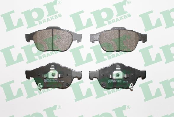 LPR 05P1215 - Brake Pad Set, disc brake autospares.lv