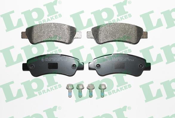 LPR 05P1289 - Brake Pad Set, disc brake autospares.lv