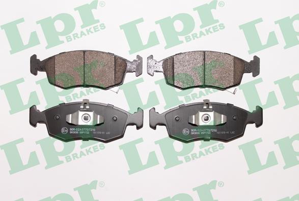 LPR 05P1722 - Brake Pad Set, disc brake autospares.lv