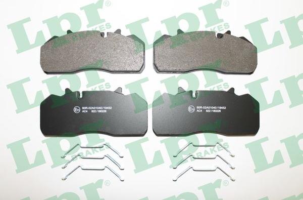 LPR 05P822 - Brake Pad Set, disc brake autospares.lv