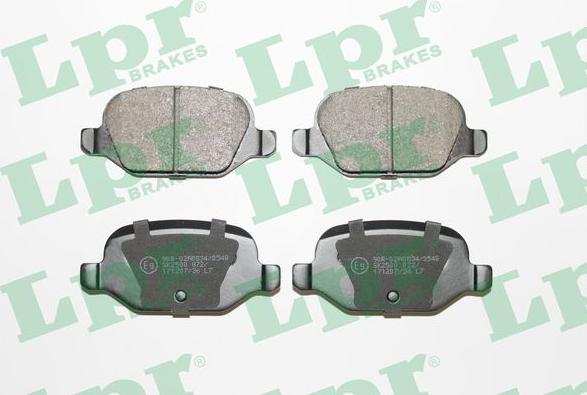 LPR 05P872 - Brake Pad Set, disc brake autospares.lv