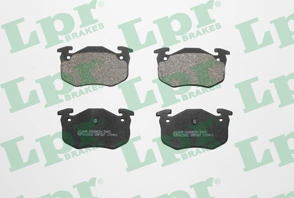 LPR 05P307 - Brake Pad Set, disc brake autospares.lv