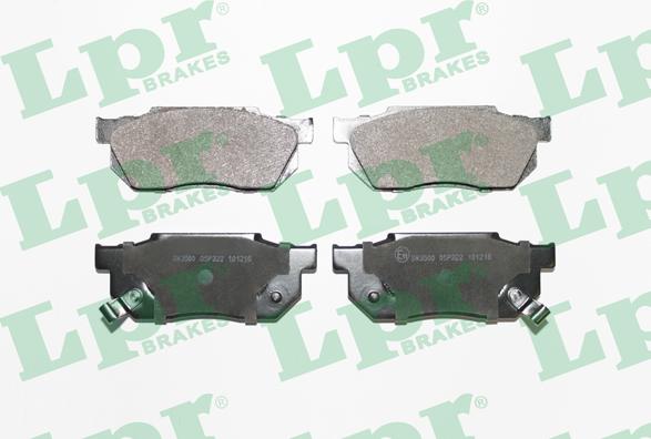 LPR 05P322 - Brake Pad Set, disc brake autospares.lv