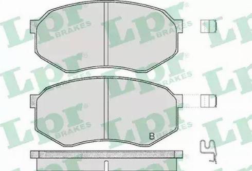 LPR 05P374 - Brake Pad Set, disc brake autospares.lv