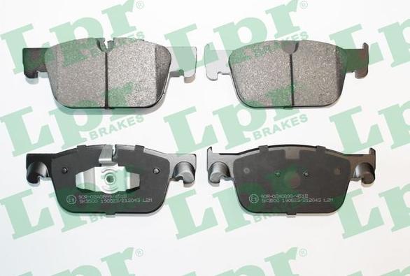 LPR 05P2043 - Brake Pad Set, disc brake autospares.lv