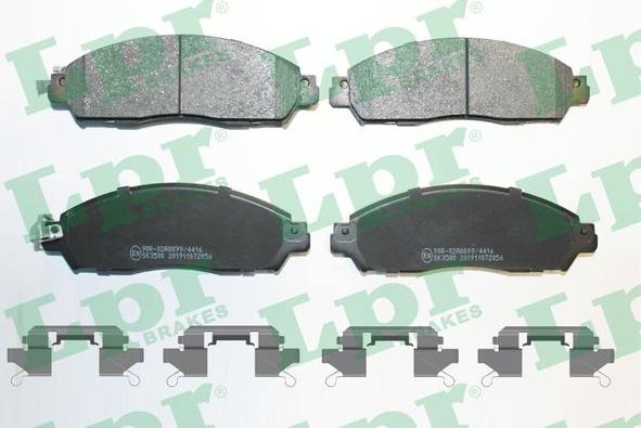 LPR 05P2056K - Brake Pad Set, disc brake autospares.lv