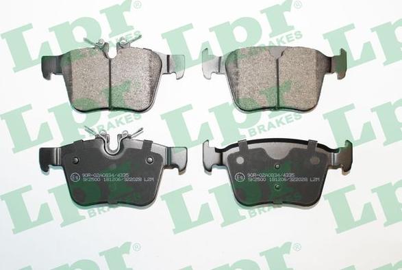 LPR 05P2028 - Brake Pad Set, disc brake autospares.lv