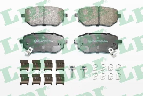 LPR 05P2150K - Brake Pad Set, disc brake autospares.lv