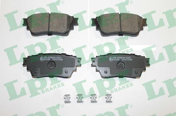 LPR 05P2180 - Brake Pad Set, disc brake autospares.lv
